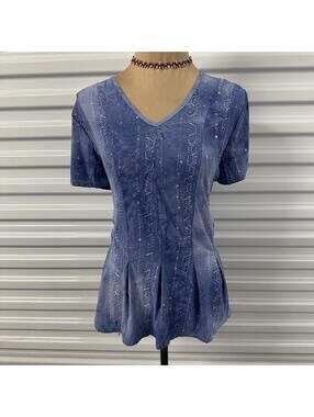 Women's Blue and Purple Blouse
